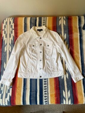 Talbots White Denim Jacket